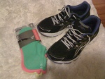 My Adidas Walking Shoes and Comfy Neon Socks